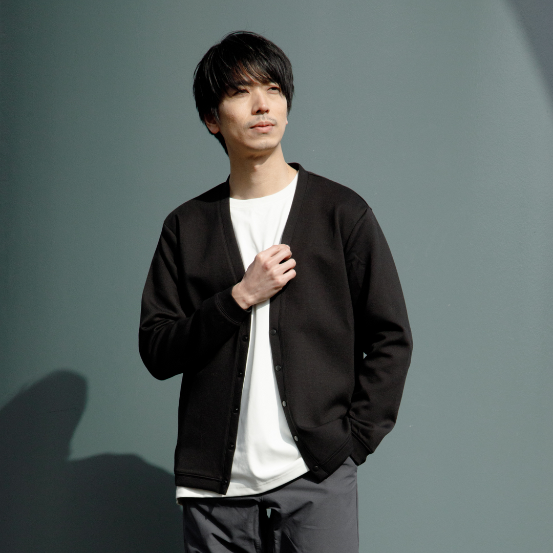 ✨新品✨ my day カーディガン Vネック 薄手 ブラック S Soft Stretch Cardigan – my day