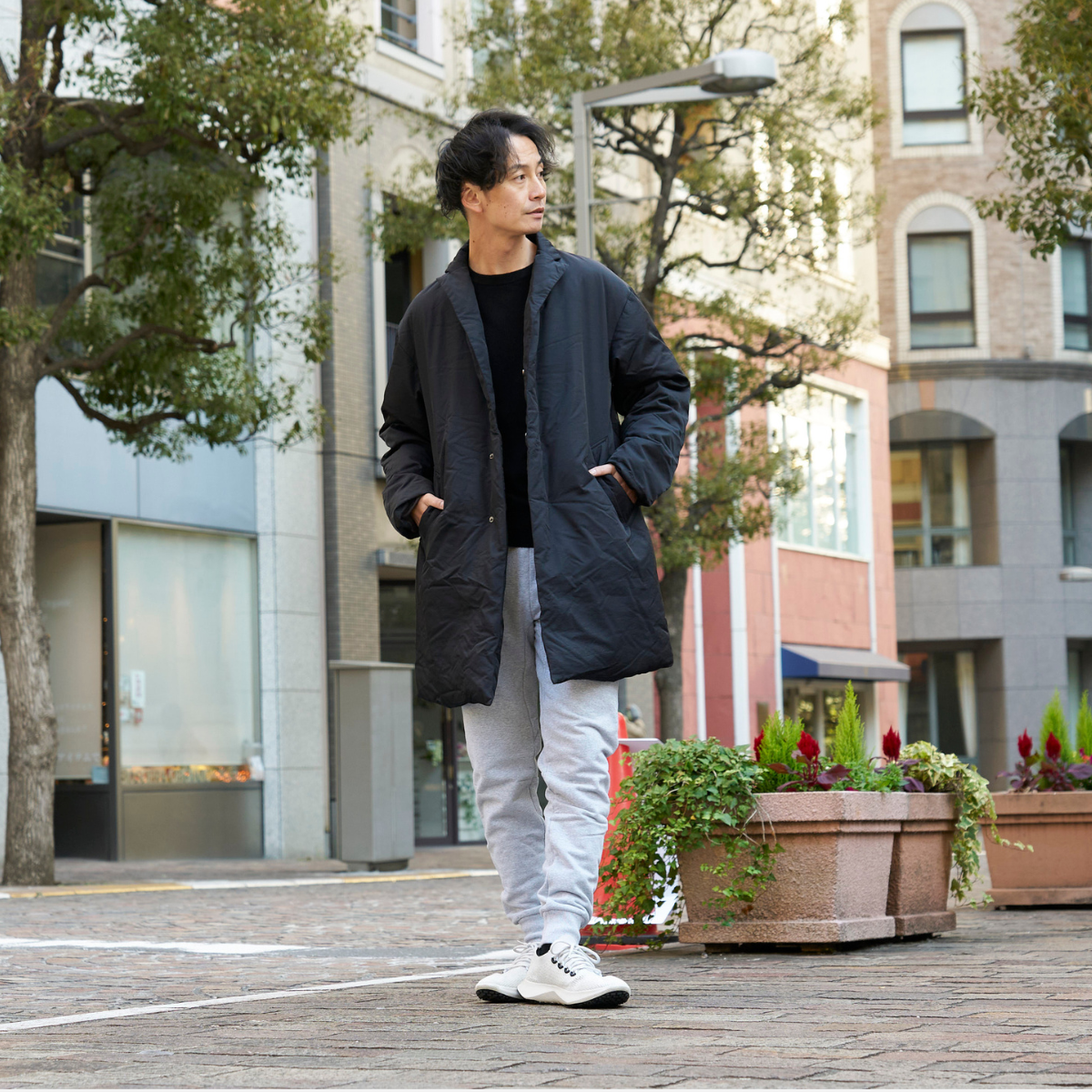 Undecorated Man ダウン 切り替え チェスターコート Undecorated Man ダウン 切り替え チェスターコート