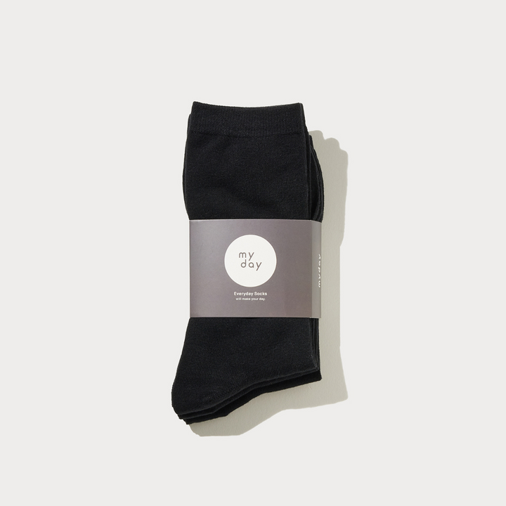 【haag】every day socks 3-pack☆韓国 新作☆ソックス Everyday 3-Pack Socks (white/black/gray) – ballaholic