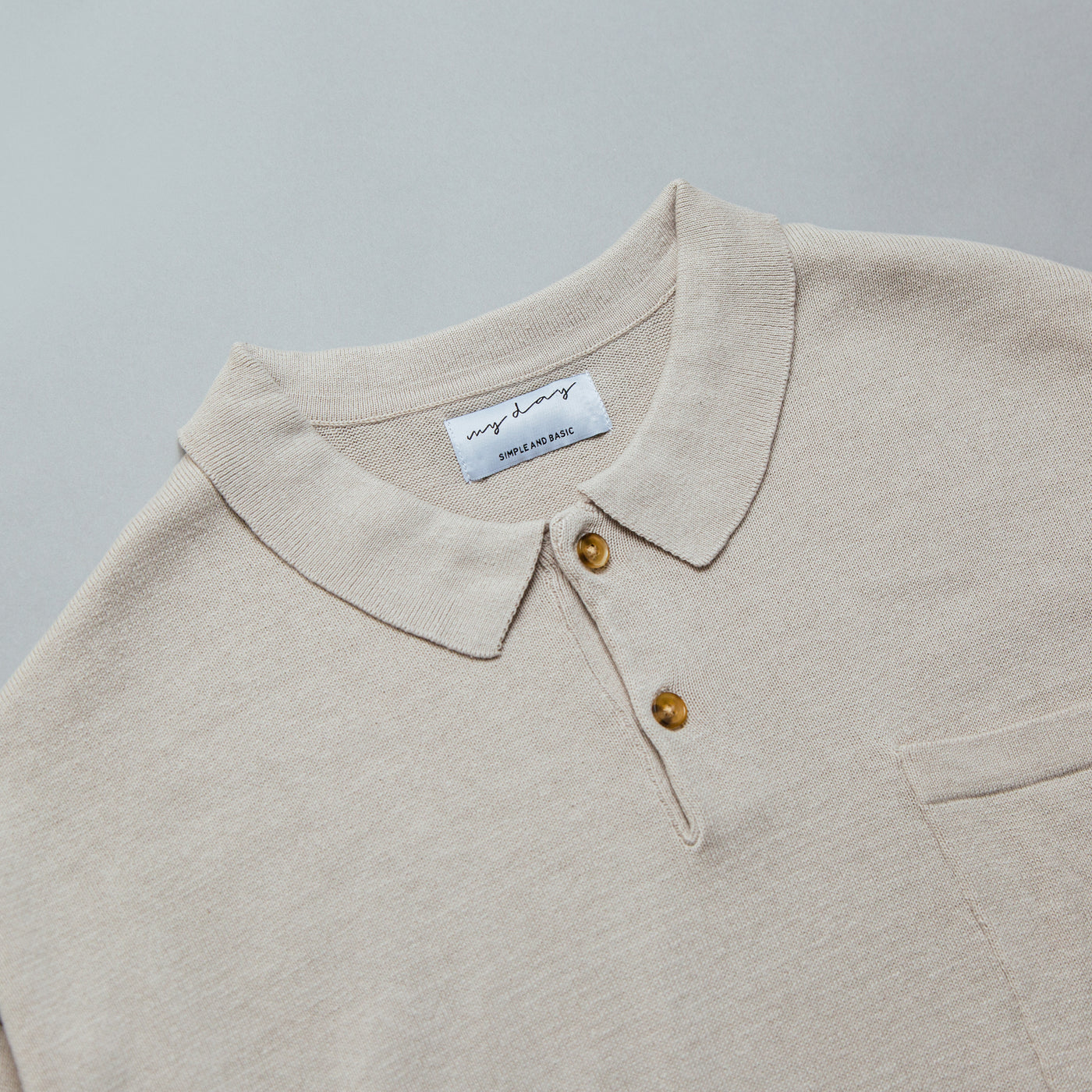 Cotton Knit Polo Shirt